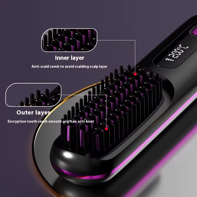 Wireless Hair Straightener Brush